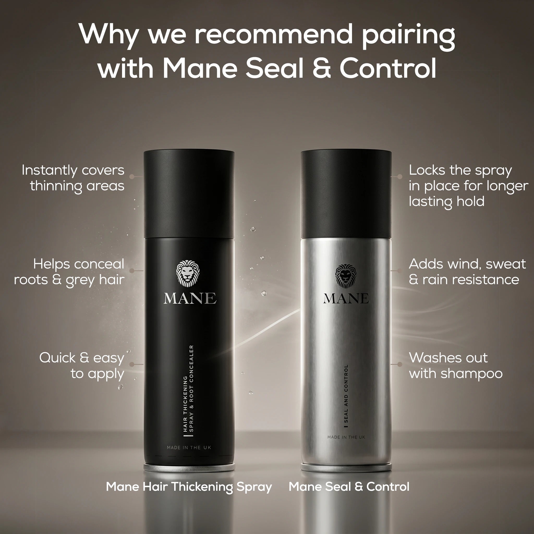 Hair Thickening Spray & Root Concealer (200ml)